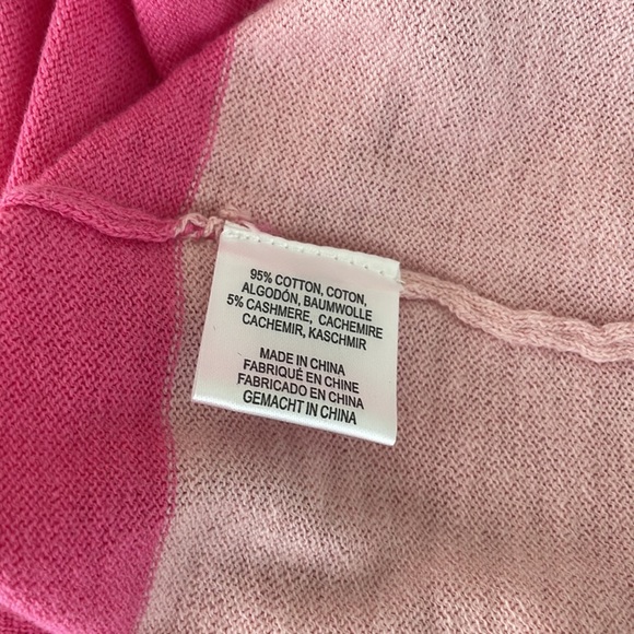 NWT MINNIE ROSE PINK COTTON CASHMERE TOP - Picture 4 of 5
